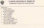 Curtis Mayfield Tribute – Sampler Cassette For Retail