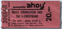 Ticket stub for the 28 Apr 1981 show at Sportpaleis Ahoy, Rotterdam, The Netherlands