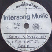 Bruce Springsteen & The E Street Band "Intersong Music" acetate (side 1 label)